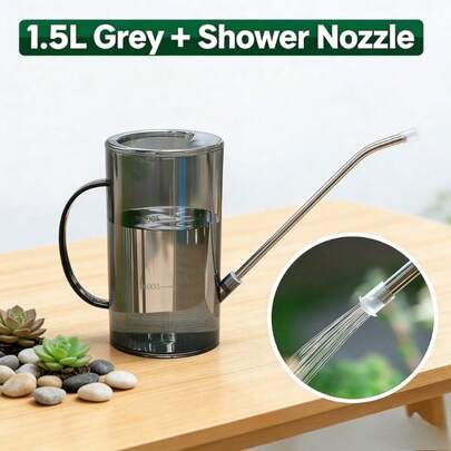 Bộ 2 món gồm đầu phun sương và bình tưới: Bình tưới cầm tay vòi dài có đầu phun sương, được làm từ chất liệu nhựa bền. Thích hợp cho mọi mùa, lý tưởng cho việc chăm sóc vườn, tưới cây xanh và chăm sóc cây trồng. Một lựa chọn quà tặng tuyệt vời.