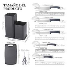 Silicone Kitchen Utensil Set, 31-Piece Knife Set - 灰色 - 查看 2