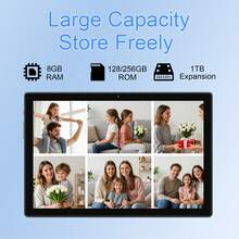Qetupa 10.1 吋 Android 平板電腦，附保護殼與觸控筆，4GB RAM + 64GB ROM / 6GB RAM + 128GB ROM / 8GB RAM + 256GB ROM（支援最高 1TB SD 卡擴充），1280x800 觸控螢幕，5MP 前置相機與 13MP 後置相機，6000mAh 電池 - 橘色 - 查看 4