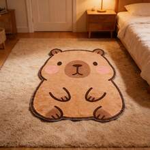 1pc Capybara Shaped Plush Blanket, Cute Capybara Throw Blanket, Warm For Autumn/Winter, Suitable For Sofa, Bed, Car, Office, Pets, Birthday Gift - Multicolor - View 7
