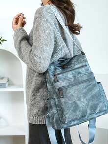 LANYIBAIGE 2026Fashion Backpacks Women Shoulder Bag Big Travel Bag Ladies Daypack Large School Bags High Quality Leather Balkers Female - Màu xanh bạc hà - Xem 11