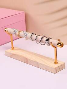 1 pièce Support d'affichage de bracelet à couche simple/triple - Organisateur de bijoux, support de bracelet en velours détachable multicolore, support de rangement de bijoux pour bracelets, colliers, boucles d'oreilles, bagues, cadeau unique pour les femmes, les mères, la Saint-Valentin, boîte de rangement pour le maquillage. C'est parfait pour une organisation et un rangement élégants. Il ajoute une touche de beauté à votre espace et est un cadeau idéal pour les fêtes et les célébrations saisonnières. - Multicolore - Voir 4