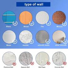 Bathroom Shower Curtain Clips, Waterproof Splash Guard, Plastic Curtain Clips, Self-Adhesive Curtain Hooks, Shower Curtain Clips, Curtain Weight Clips - Multicolor - View 8