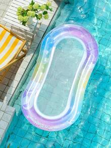 1 chiếc phao bơi bơm hơi màu tím lấp lánh đính kim sa kèm gối, ghế thư giãn trên nước dành cho người lớn, thích hợp cho tiệc bể bơi, kỳ nghỉ biển, thư giãn mùa hè. - Ghế nằm thư giãn lưới nước - Xem 2