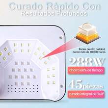 48W UV/LED Nail Lamp: Fast Curing, 3 Timer Modes, Anti-UV Protection, Ideal For Home And Salon Use - Apricot - View 3