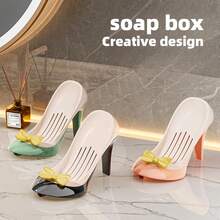 1 hộp đựng xà phòng hình giày cao gót, giá đựng xà phòng phòng tắm sáng tạo, hộp đựng xà phòng trang điểm ban công, hộp đựng xà phòng hút chân không sang trọng, bình đựng xà phòng, giá đỡ điện thoại, quà tặng ngày lễ - A - Xem 3