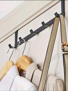 1/2 Giá Treo Đồ Gắn Cửa Có 5 Móc, Chắc Chắn Và Bền, Có Thể Treo Áo Khoác, Mũ, Áo Choàng, Khăn Tắm, Thích Hợp Cho Phòng Ngủ, Tủ Quần Áo. - Nhiều màu - Xem 1