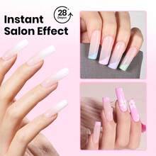 Beetles Tipex Lite Pre-Built Apex Nail Tips Kit, Stiletto Medium, With Tipex Nail Glue,  All-In-One Gel Nail Kit - Kit Tipex Lite dengan Primer-Square Long - View 2