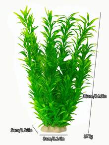 30厘米逼真水族箱装饰：绿色天鹅绒树状人造植物，适用于鱼缸 - 綠色 - 查看 13