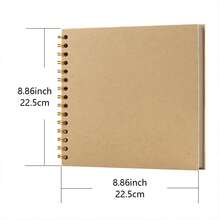 Album ảnh tự làm kích thước 8.8 x 8.8 inch, 30 tờ/60 trang, bìa cứng bằng giấy Kraft, album kỷ niệm đám cưới. - 8 inch - Xem 11
