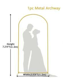 3pcs Metal Wedding Arch Backdrop Stand And Floral Set, Suitable For Wedding Ceremony, Birthday Party, Bridal Shower, Photo Booth, Garden And Floral & Balloon Arch Decor, Baby Shower Decoration - Purple and Gold Arches - View 3