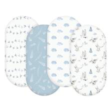 4pcs Baby Crib Sheets, Breathable Soft Fitted Crib Mattress Pad, Elastic Travel Crib Stylish Pattern, Standard Crib Sheets Suitable For Baby Boys And Girls, Size 32"X16" - Bassinet Sheets - View 12