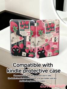 这款红色草莓黑猫拼贴图案保护套兼容 iPad Air 11 英寸 M3 2025 / M2 2024、Air 第五代 2022、(A16) 11 英寸第十一代 2025，也兼容三星 Galaxy Tab 和 Kindle Paperwhite 第十二代 2024。透明背壳，时尚图案保护套，支持自动睡眠/唤醒功能，配备气囊保护，适合作为礼物或办公用品。 - 彩色 - 查看 10