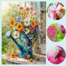 Bộ tranh đính đá DIY 1 cái - Hoa, Trang trí nhà cửa, Đính đá toàn bộ, 30*40cm/40x50cm - Bộ - Xem 9