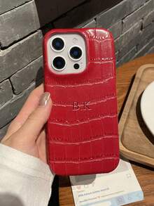 Ốp lưng điện thoại bằng da dập nổi họa tiết da cá sấu cao cấp, cá nhân hóa, tương thích với Apple 17, 16, 15, 14, 13, 12, 11 Pro Max, 14, 15, 16 Plus, 17 Air, quà tặng DIY phong cách, phụ kiện điện thoại. - Màu xanh lá cây đậm - Xem 6