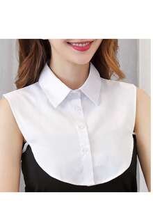 1件可拆卸假领，男士半袖衬衫，仿领款式，流行男士配饰 - 彩色 - 查看 2