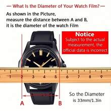4片装超清钢化玻璃屏幕保护膜，适用于28mm至47mm圆形智能手表，超清超薄，触控灵敏，9H硬度防刮，男女通用。（1英寸至1.85英寸）适用于小米手表、西铁城手表、智能手表、时尚智能手表配件 - 46 毫米 - 查看 10