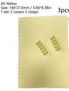 A5 20-Ring Removable Loose-Leaf Notebook Cover, Minimalist Slim Design Suitable For A5 Notebook Inserts, Student Use - A5 - View 1