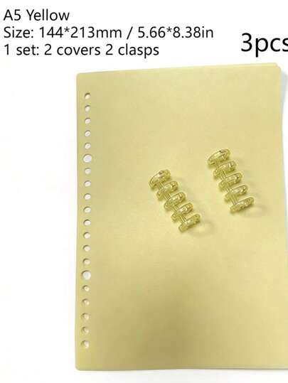 A5 20-Ring Removable Loose-Leaf Notebook Cover, Minimalist Slim Design Suitable For A5 Notebook Inserts, Student Use