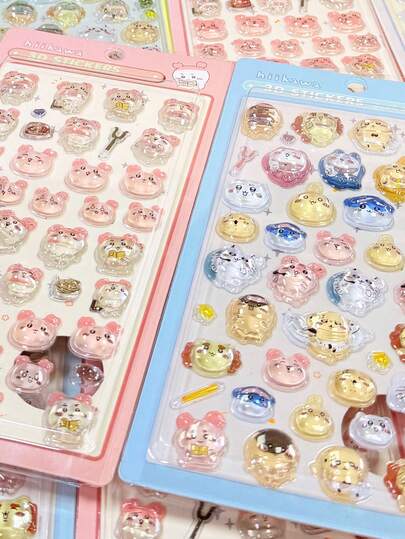 3D 吉川卡通贴纸。这是一款防水精致的装饰贴纸，包含可爱的糖果滴贴纸、贴纸垫、密封贴纸、可压缩贴纸册，适用于装饰手机壳、笔记本电脑、行李箱、杯子、滑板、笔记本、吉他等物品。