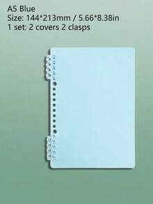 A5 20-Ring Removable Loose-Leaf Notebook Cover, Minimalist Slim Design Suitable For A5 Notebook Inserts, Student Use - A5 - View 9