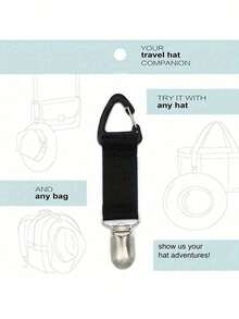 Multifunctional Sun Hat Clip/Outdoor Travel Clip/Sun Hat Holder - Convenient To Hang On Bags, Firmly Fix The Hat, Ultra-Lightweight And Portable, An Essential Accessory For Handbags, Backpacks, And Suitcases - Ideal For Travel, Commuting, And Outdoor Activities - Multicolor - View 6