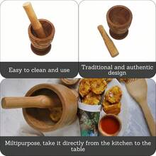 Small Wood Mortar Pestle Local Shipping - Small + Wood - View 5