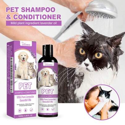 YEGBONG Pet Shampoo, For Dogs & Cats Pet-Friendly Skin Care Natural Moisturizing Shampoo Fur Cleaning Dirt Oil Relieving Dryness Fluffy Pet Fur Care