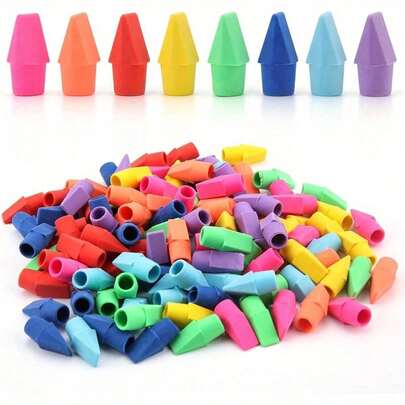 20/ 40 Packs Of Colored Pencil Erasers, Pencil Top Eraser Caps, School Supplies, Suitable For Teacher Pencil Erasers, Classroom, Gifts For Kids, Back To School