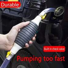 Multifunctional Liquid Suction Pump, Manual Fuel Transfer Pump With Gasoline Hose, Portable Siphon Pump Suitable For Gasoline, And Other Liquids, Includes 2m Siphon Hose + Hand Crank Fuel Pump + 2 Hose Clamps + Shut-Off Valve - Multicolor - View 3