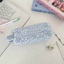 1 hộp đựng bút cầm tay thời trang bằng vải nhung, họa tiết da báo cổ điển, túi đựng văn phòng phẩm chất lượng cao. - nhiều màu - Xem 11