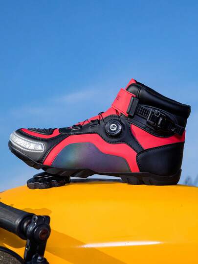 摩托车鞋 越野摩托车街车装备 赛车靴 超细纤维皮革越野摩托艇 专业男士摩托车靴