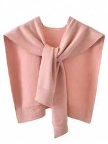 1pc Solid Color/Striped Casual Knit Shawl, Fashion Regular Polyester Warm Shawl - Suitable For Daily And Outdoor Wear In All Seasons,Beach,Holiday - Same Style In Multiple Colors - View 9