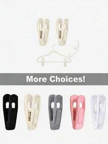 20pcs Beige Velvet Clips, Suitable For Skirt Hangers, Strong Velvet Clips, Also Suitable For Ivory Velvet Hangers - Multicolor - View 6