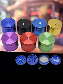 1个专业63毫米宽腔锌合金锋利齿高效研磨器，耐用手动研磨器 - 彩色 - 查看 4