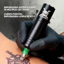 Warrior 2: Máquina Rotativa de Alto Rendimiento para Tatuaje - Gama de Colores - Rojo - Ver 2