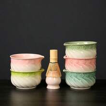 Bộ ấm trà Matcha Sakura Ombre 5 món, gồm: tô trà Matcha, dụng cụ đánh Matcha, tách trà Matcha, que khuấy, thìa trà, bộ tô trà, dụng cụ pha chế Matcha, dụng cụ làm đồ uống và tráng miệng, hộp quà tặng Nhật Bản, bộ khuấy Matcha Matsukane, quà tặng cho người yêu thích Matcha. - Nhiều màu - Xem 2