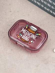 印有十字架和字母的医疗包'Medicane Bag'，便携式极简主义药盒，带3个隔层的药品收纳盒，适合家庭和旅行，便携式旅行迷你药盒，防水防潮药盒，适合存放药丸和其他小物件。 - 多色 - 查看 17