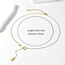 Colgante con cierre elegante OT, accesorio versátil y de moda - Collar con colgante de hebilla OT - Ver 2