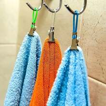 10/15/20Pcs Towel Clips, Tea Towel Hooks, Kitchen Towel Clips, Multi-Color Metal Hanging Kitchen Clips, Suitable For Kitchen, Cabinets And Bathrooms - Multicolor - View 9