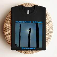 T-shirt femme imprimé Rare Tangerine Dream - Ricochet, manches courtes, noir, toutes tailles - Noir - Voir 3
