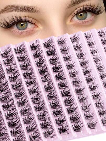 110 piezas de pestañas postizas, suaves y naturales, extensiones de pestañas en racimos DIY, pestañas postizas individuales, racimos de pestañas, pestañas individuales, pestañas, pestañas postizas