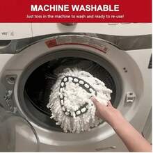 Micro Fiber Rotating Mop Replaces Cover, White, Washable And Durable Mop Cloth, Efficiently Cleans Floors - Suitable Both Dry And Wet Cleaning And Dust Removal - Suitable Living Rooms - Household Cleaning Tools - Trắng - Xem 7