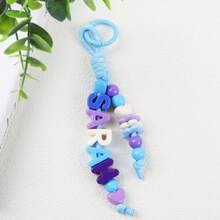 1pc Customized Colorful Letter Bag Charm, Multi-Color Beaded, Floral Keychain, Personalized Handmade Gift For Friends And Family - Colorful Keychains - View 34