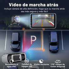 Carsapro Autoestéreo Giratorio Pantalla Táctil estéreo para carro Android 4+64GB Carplay Inalámbrico pantalla para auto 10.1 Pulgadas 1din stereo carro Android Auto WiFi GPS BT Mirror Link Camara - 1315A - Ver 4