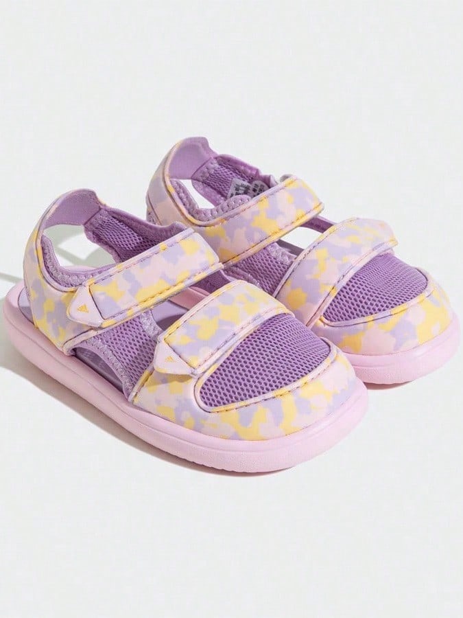 Adidas Kids WATER SANDAL CT Hook And Loop Closed-Toe Casual Sandals - Pink and Purple - View 1
