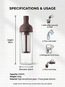 SOKANY 1000ml Large Capacity Cold Brew Coffee Pot - High Borosilicate Glass Extraction Pot Suitable For Home, Multi-Functional Cold Brew Pot Can Be Used For Coffee And Fruit Tea - 0.5L-1L - View 4