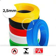 Flexible Electrical Cable Wire 2.5mm 50M Roll Inmetro Flame Retardant High Durability Safety Installations - Blue - View 1