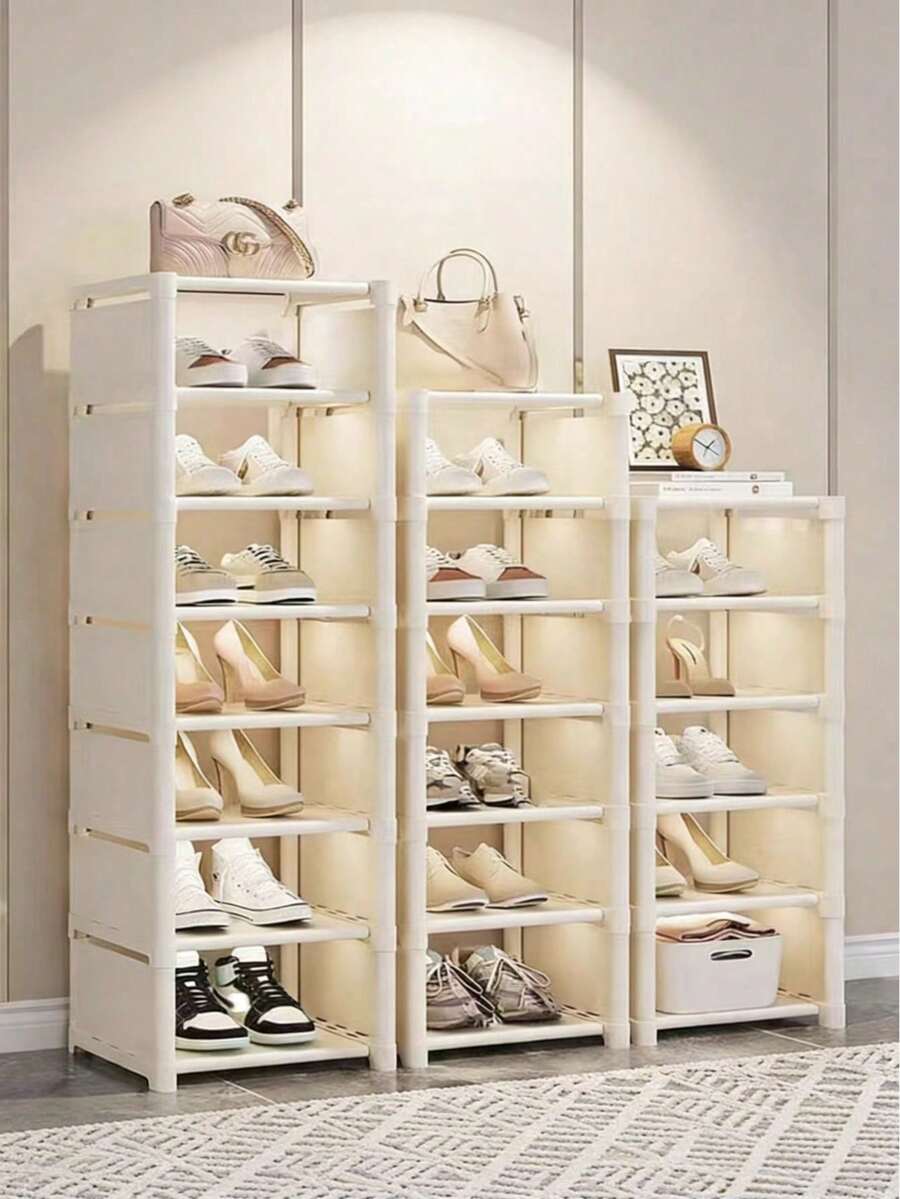 1 chiếc kệ giày nhiều tầng tối giản, tủ giày tiết kiệm không gian, sức chứa lớn, giá để giày ở lối vào nhà/ký túc xá.