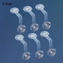 6PCS Baby Cabinet Locks Strap Drawer Lock Child Anti Opening Refrigerator Lock Home Baby Anti Pinch Safety Protection Buckle - 6PCS-b - View 12